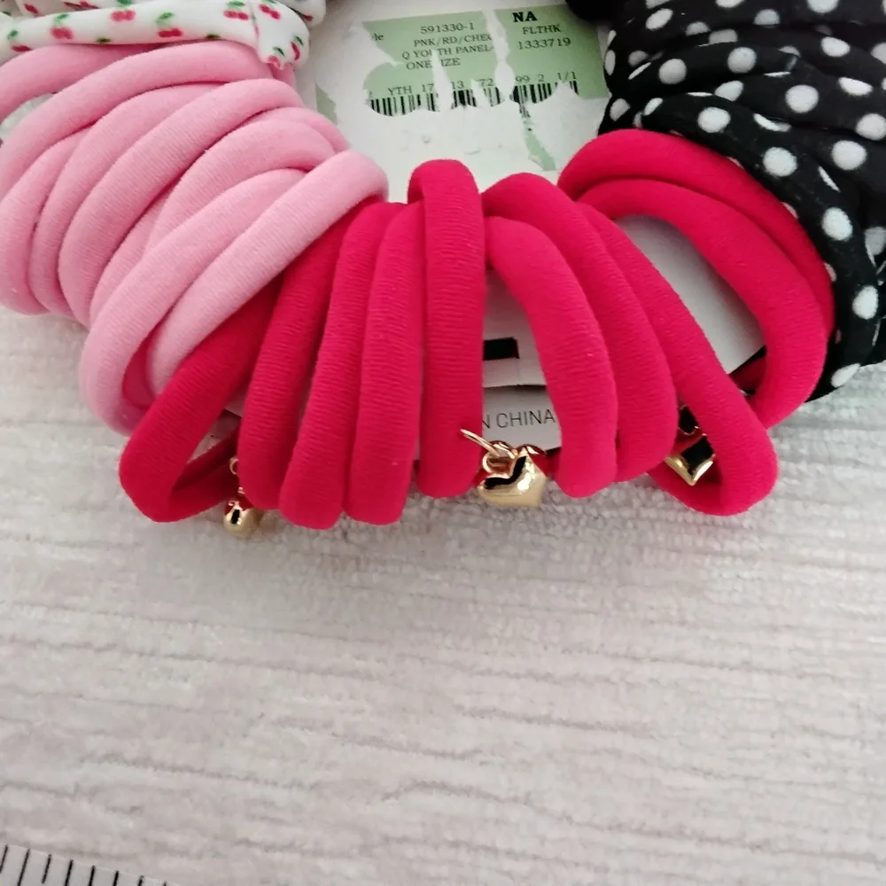 LUX 50 Pk Wreath Of Non Damaging Hair Ties 5 Colors